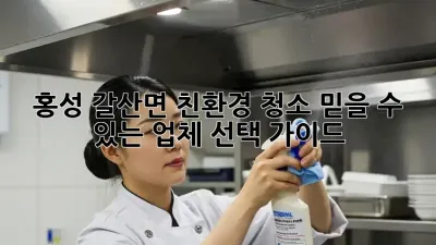 홍성 갈산면 친환경 청소, 믿을 수 있는 업체 선택 가이드