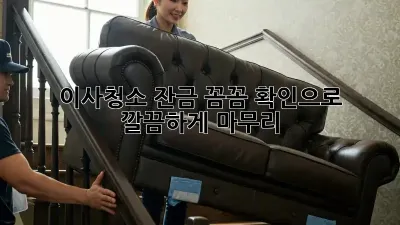 이사청소 잔금, 꼼꼼 확인으로 깔끔하게 마무리! 🏡✨